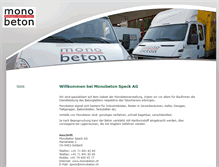 Tablet Screenshot of monobeton.ch